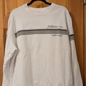 Taylor Swift White Folklore Crewneck - Large